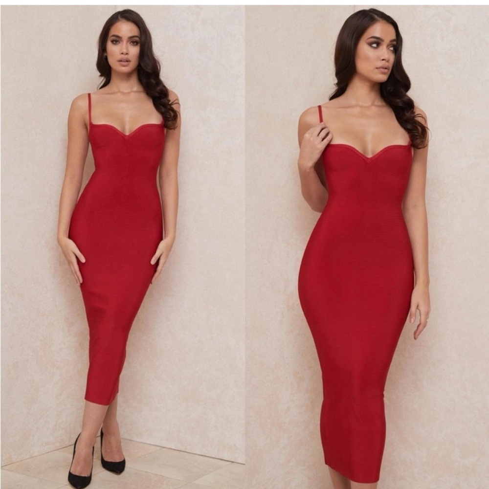 House of cb ‘Dominica’ Red Sweetheart Neckline Dress.